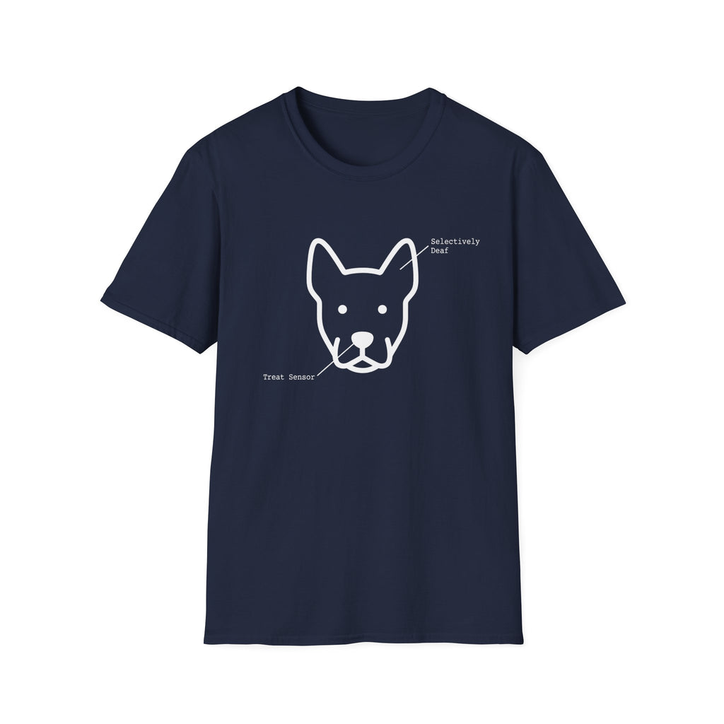 Dog Head Selectively Deaf Treat Sensor T-Shirt