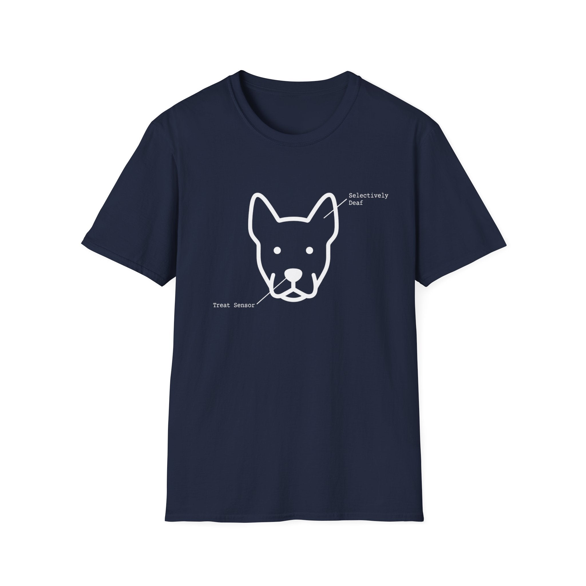 Dog Head Selectively Deaf Treat Sensor T-Shirt