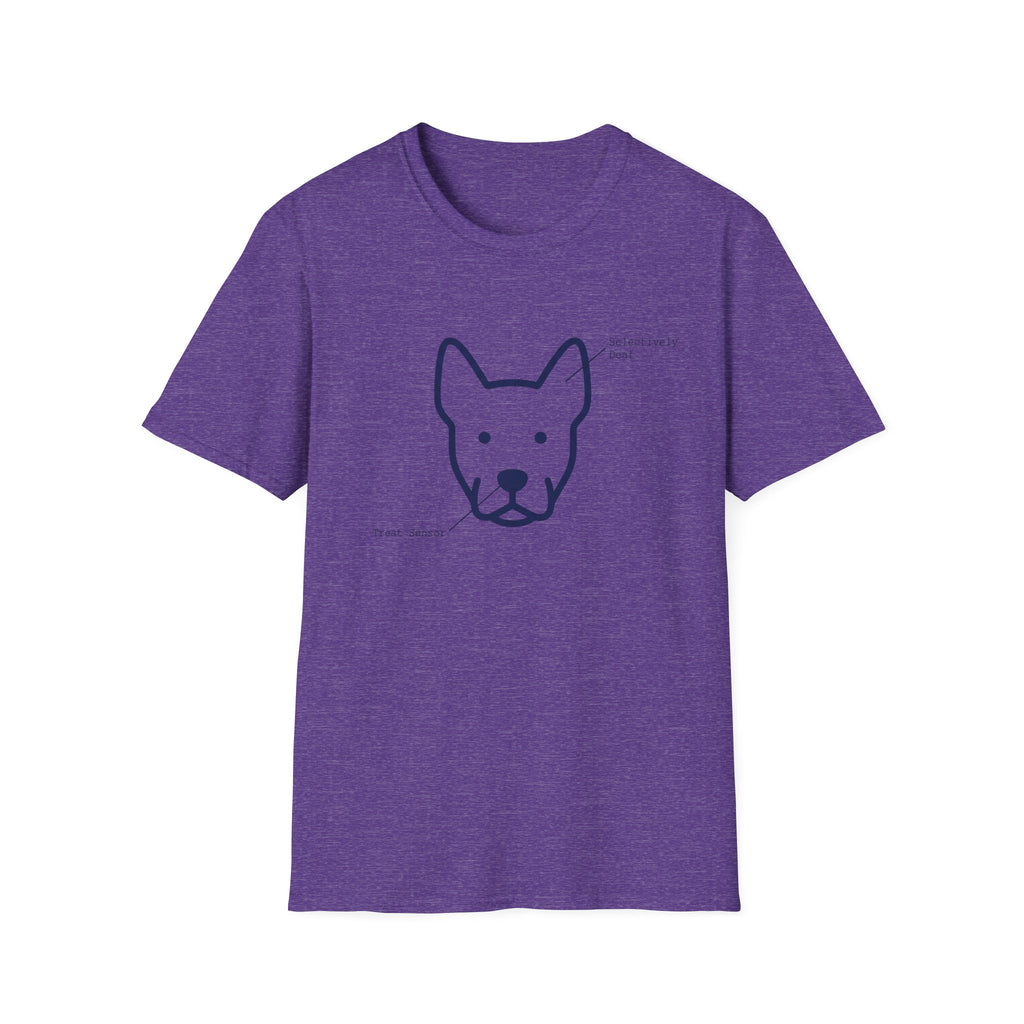 Dog Head Selectively Deaf Treat Sensor T-Shirt