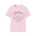 Golden Retriever Moon Cycle Line Art T-Shirt