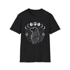 Golden Retriever Moon Cycle Line Art T-Shirt