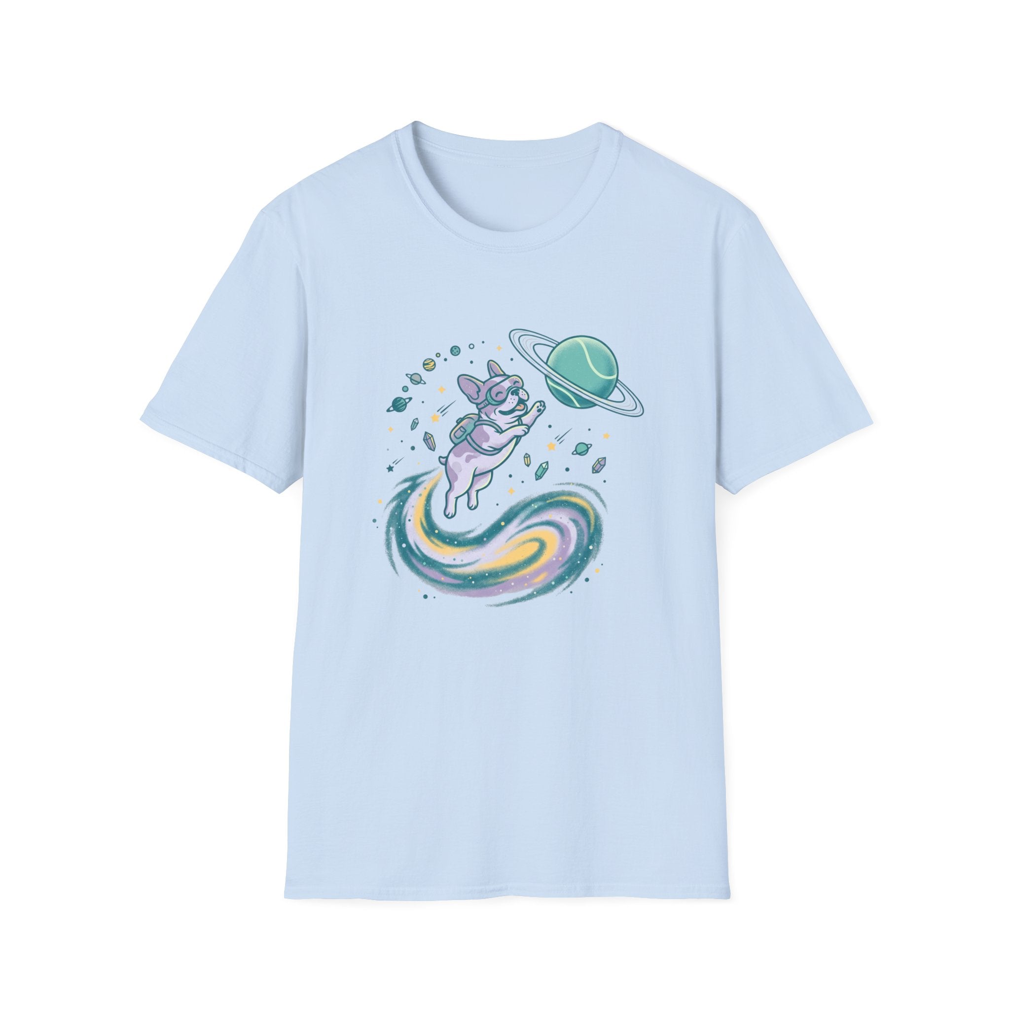 Galaxy Dog Chasing Ball T-Shirt