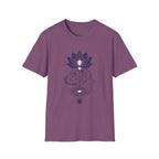 Lotus Dog Galaxy Paw Lne Art T-Shirt