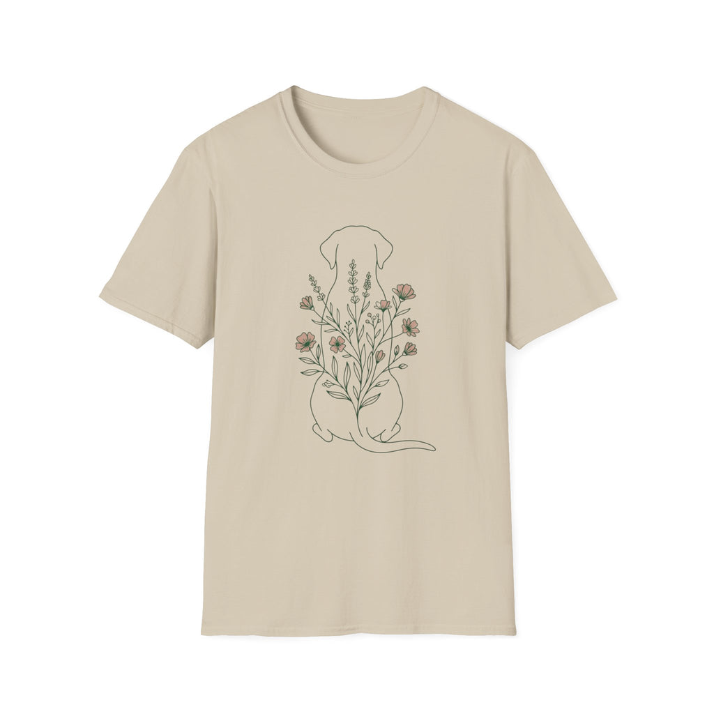 Flowers Dog Back T-Shirt