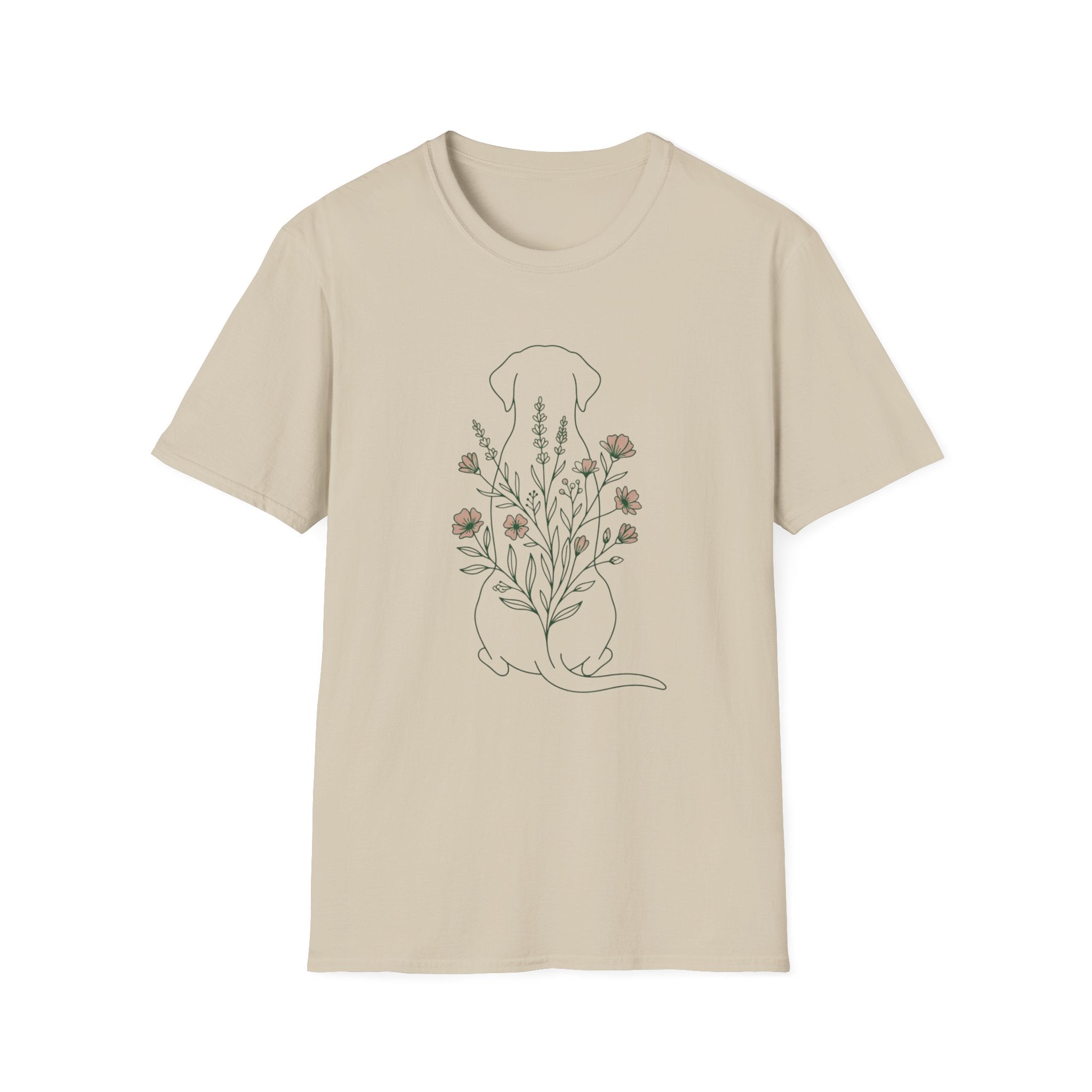 Flowers Dog Back T-Shirt