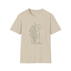 Flowers Dog Back Sideways T-Shirt