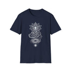 Lotus Dog Galaxy Paw Lne Art T-Shirt