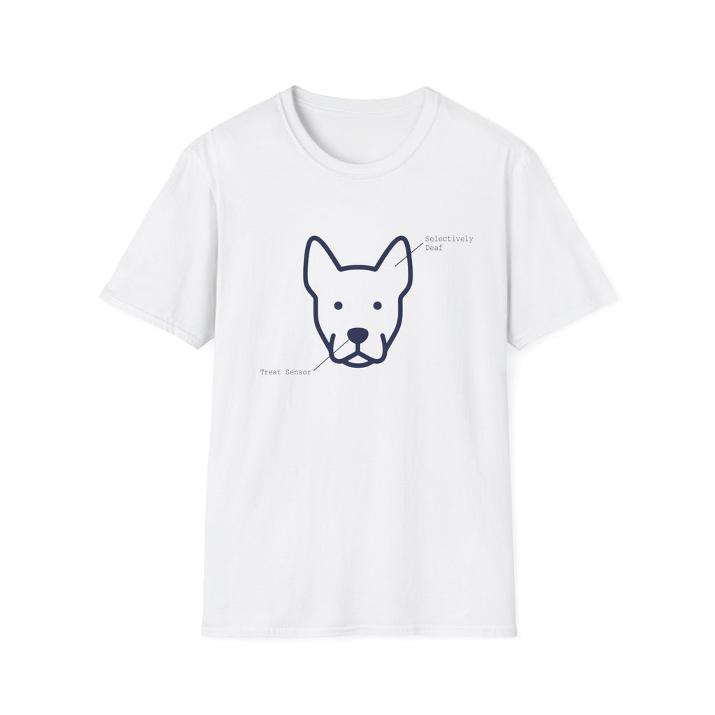 Dog Head Selectively Deaf Treat Sensor T-Shirt