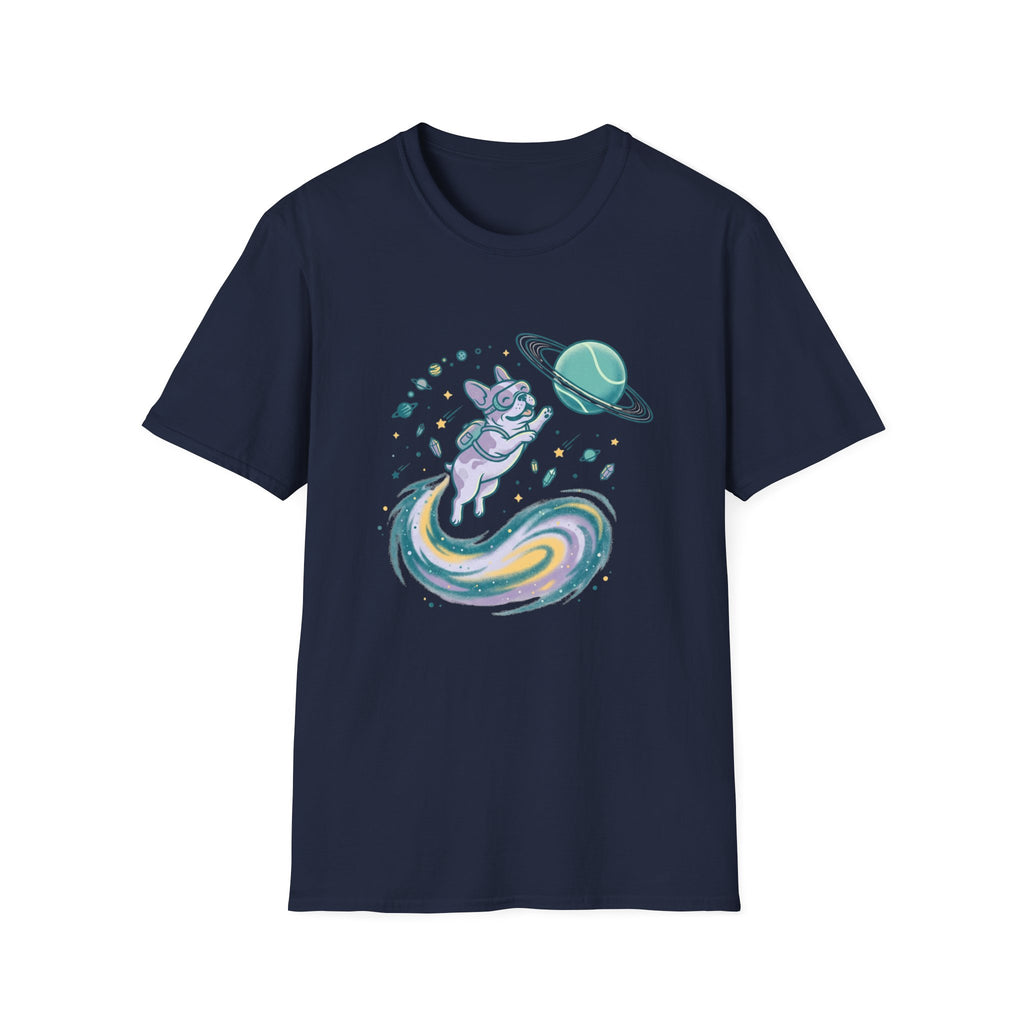 Galaxy Dog Chasing Ball T-Shirt