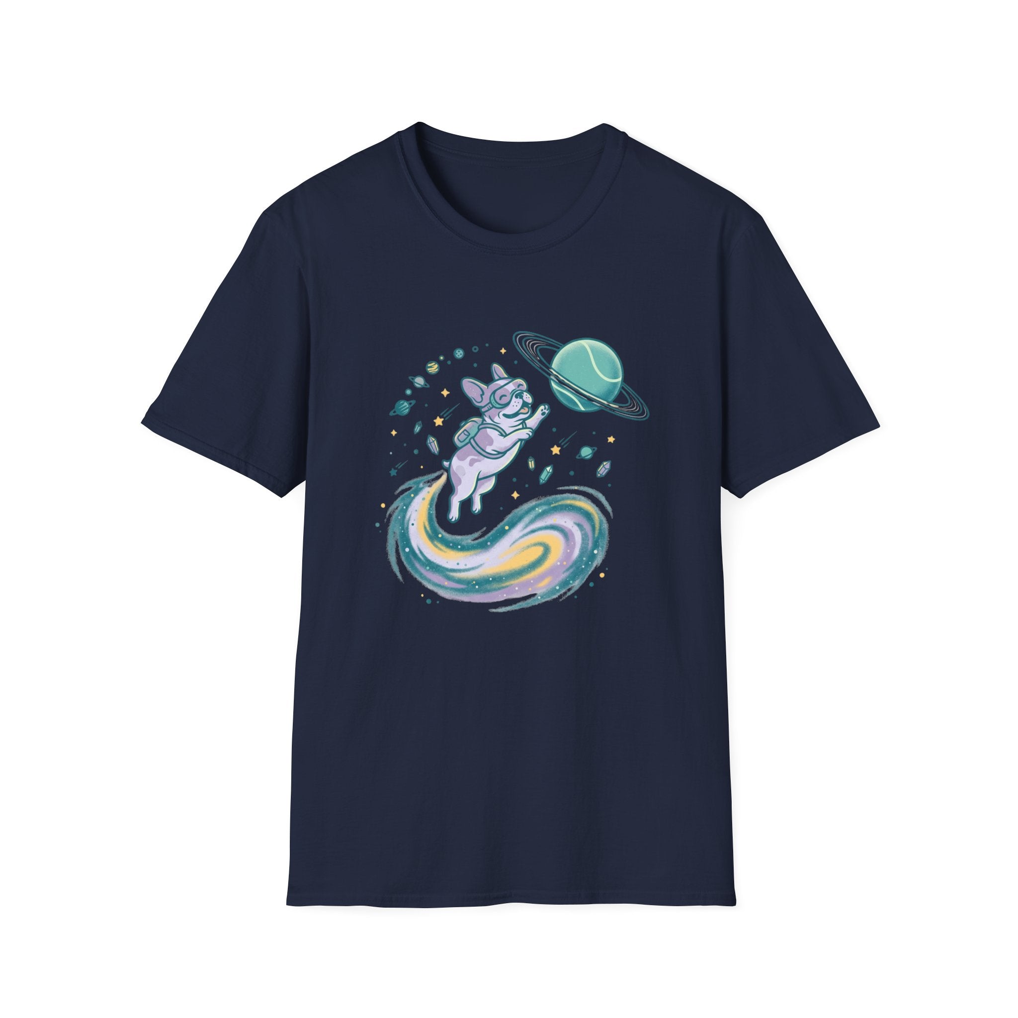Galaxy Dog Chasing Ball T-Shirt