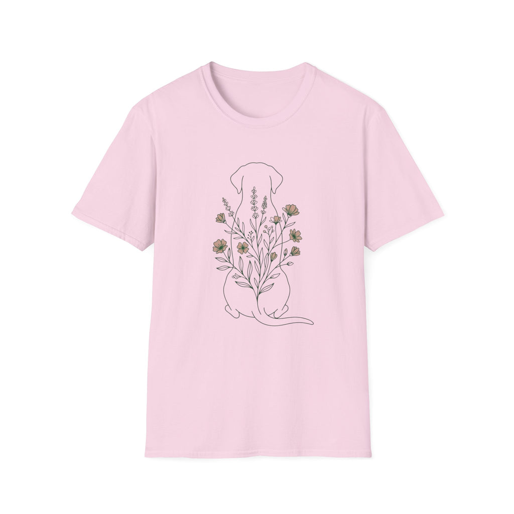 Flowers Dog Back T-Shirt