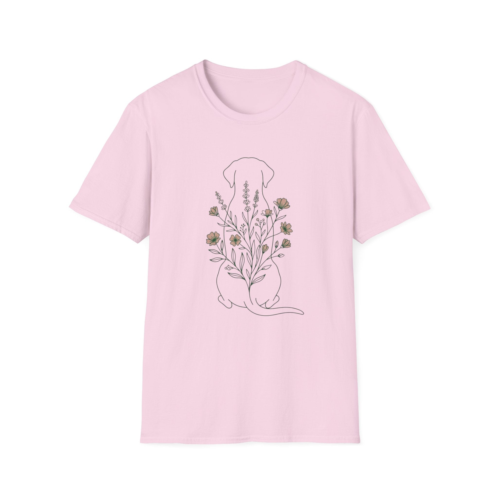 Flowers Dog Back T-Shirt
