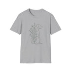 Flowers Dog Back Sideways T-Shirt