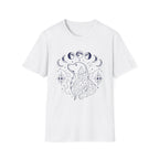Golden Retriever Moon Cycle Line Art T-Shirt