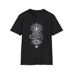 Lotus Dog Galaxy Paw Lne Art T-Shirt