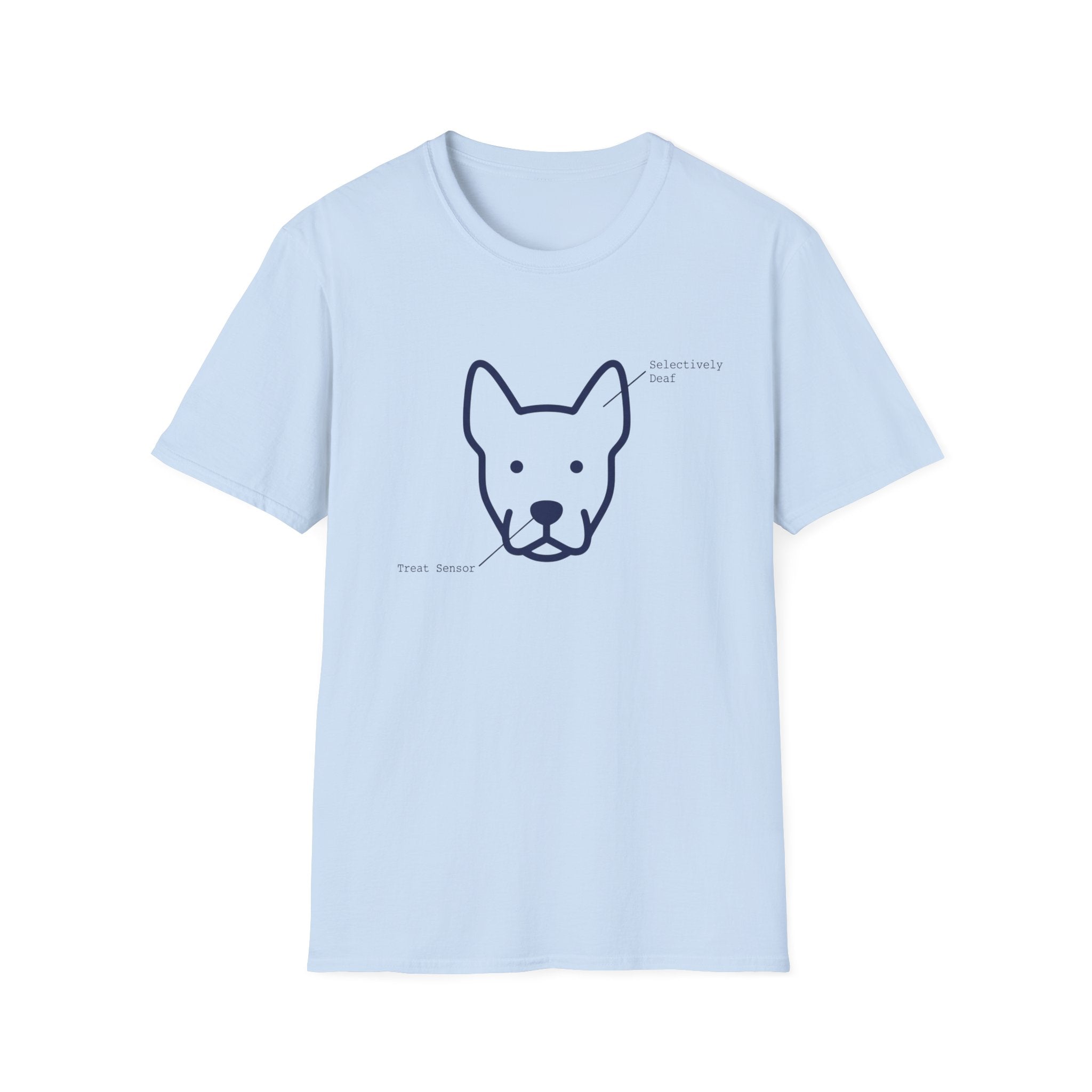 Dog Head Selectively Deaf Treat Sensor T-Shirt