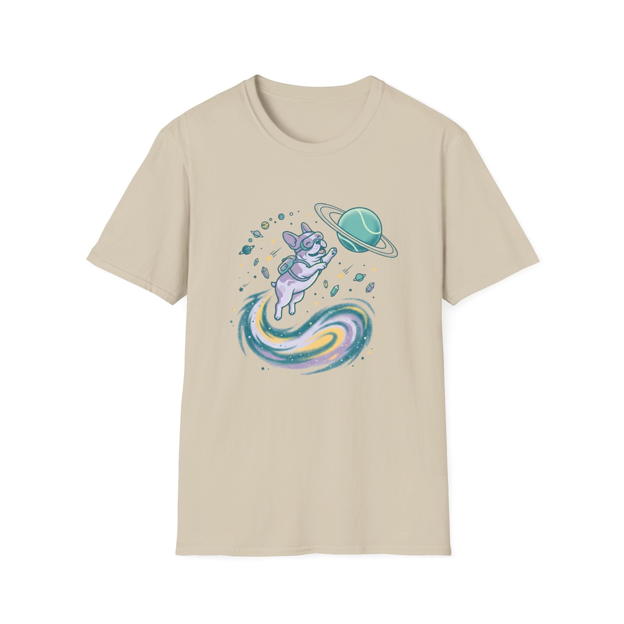 Galaxy Dog Chasing Ball T-Shirt
