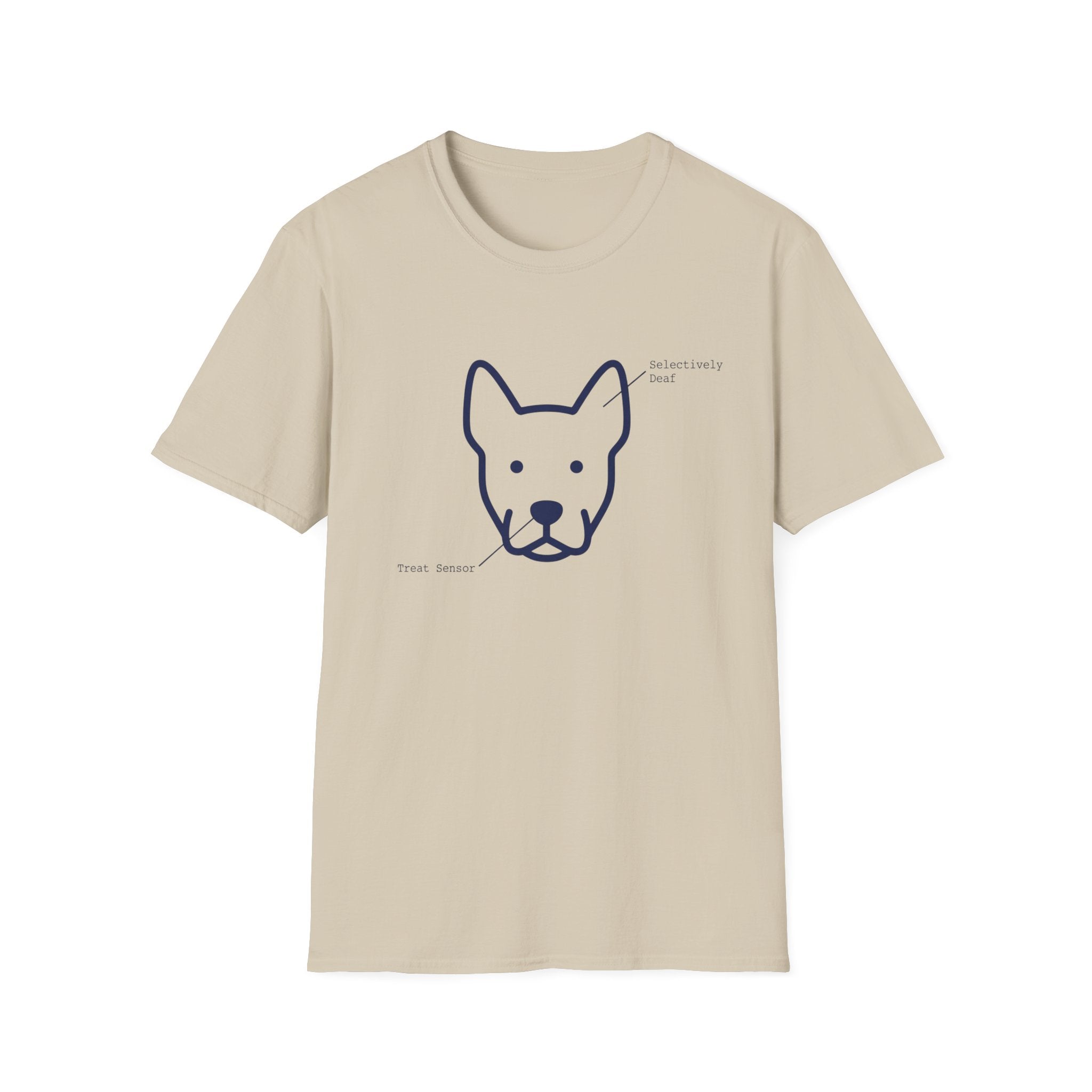 Dog Head Selectively Deaf Treat Sensor T-Shirt