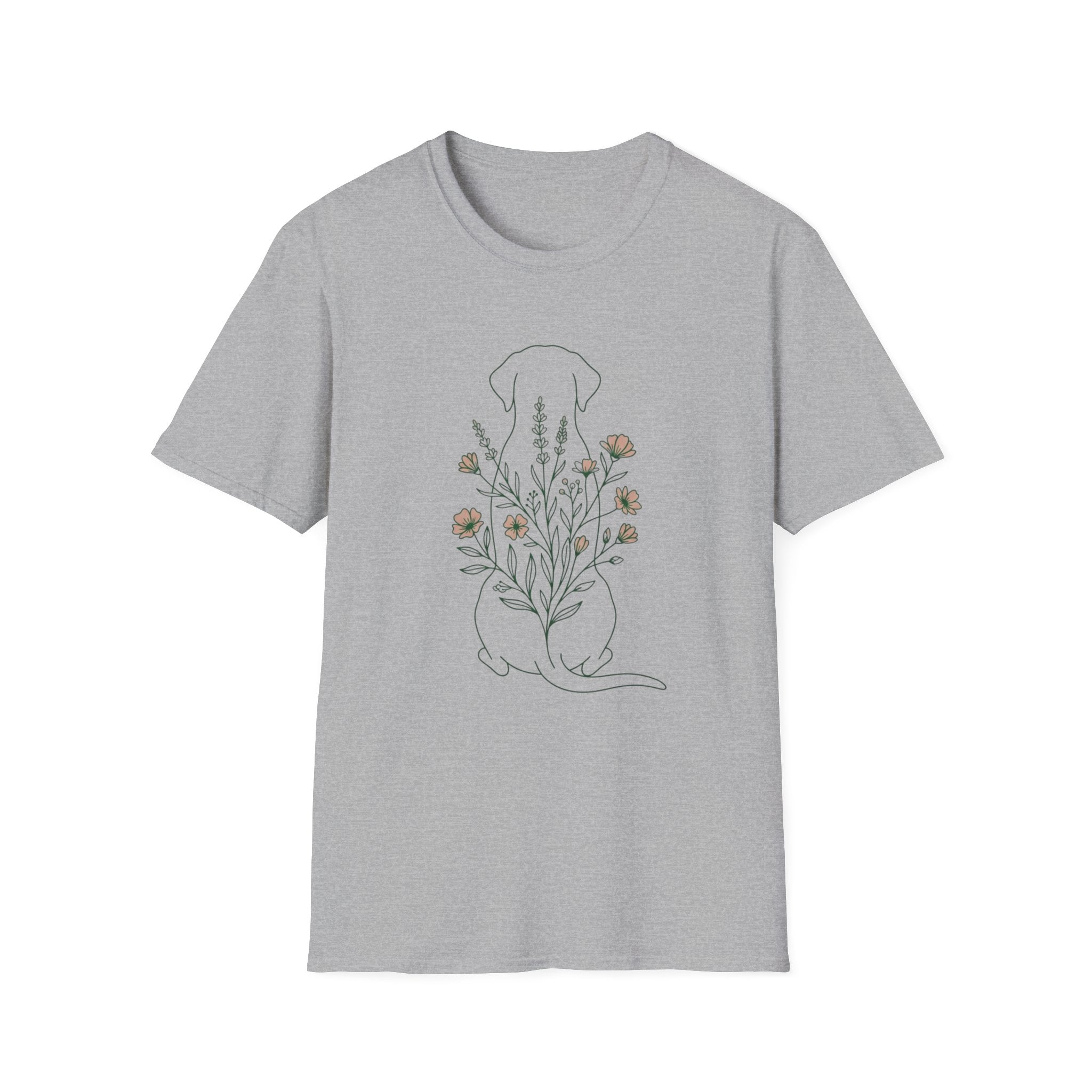 Flowers Dog Back T-Shirt