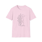 Flowers Dog Back Sideways T-Shirt