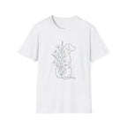 Flowers Dog Back Sideways T-Shirt