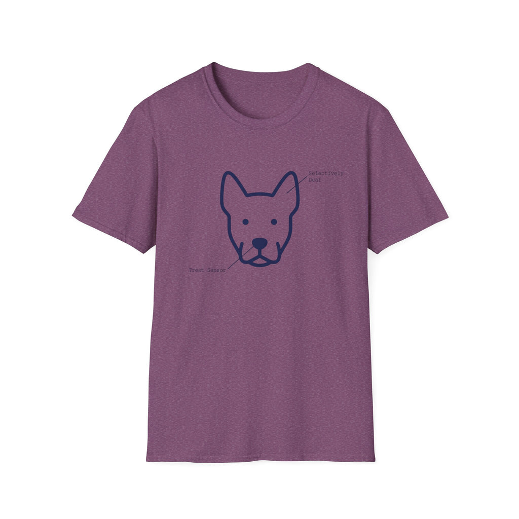 Dog Head Selectively Deaf Treat Sensor T-Shirt