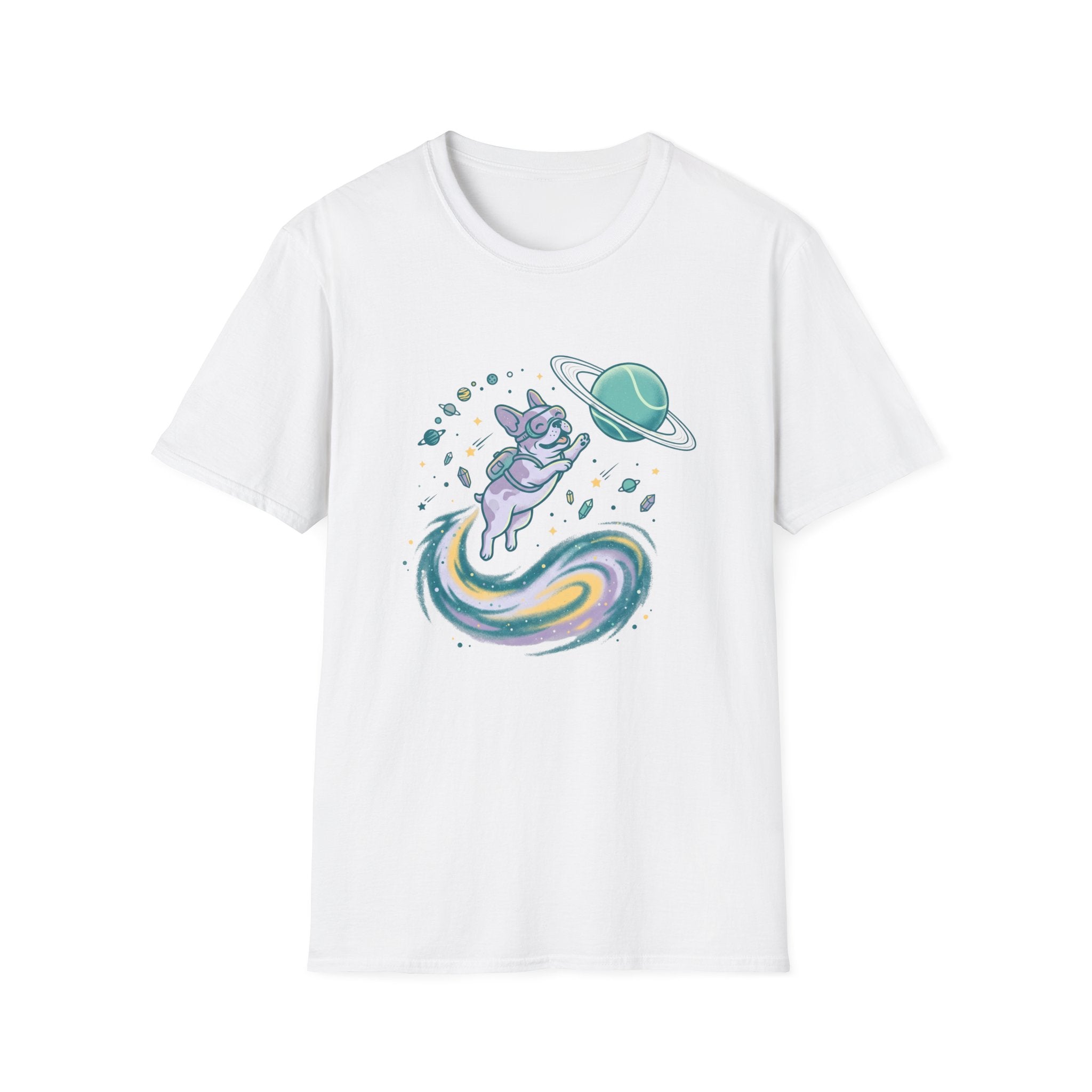 Galaxy Dog Chasing Ball T-Shirt