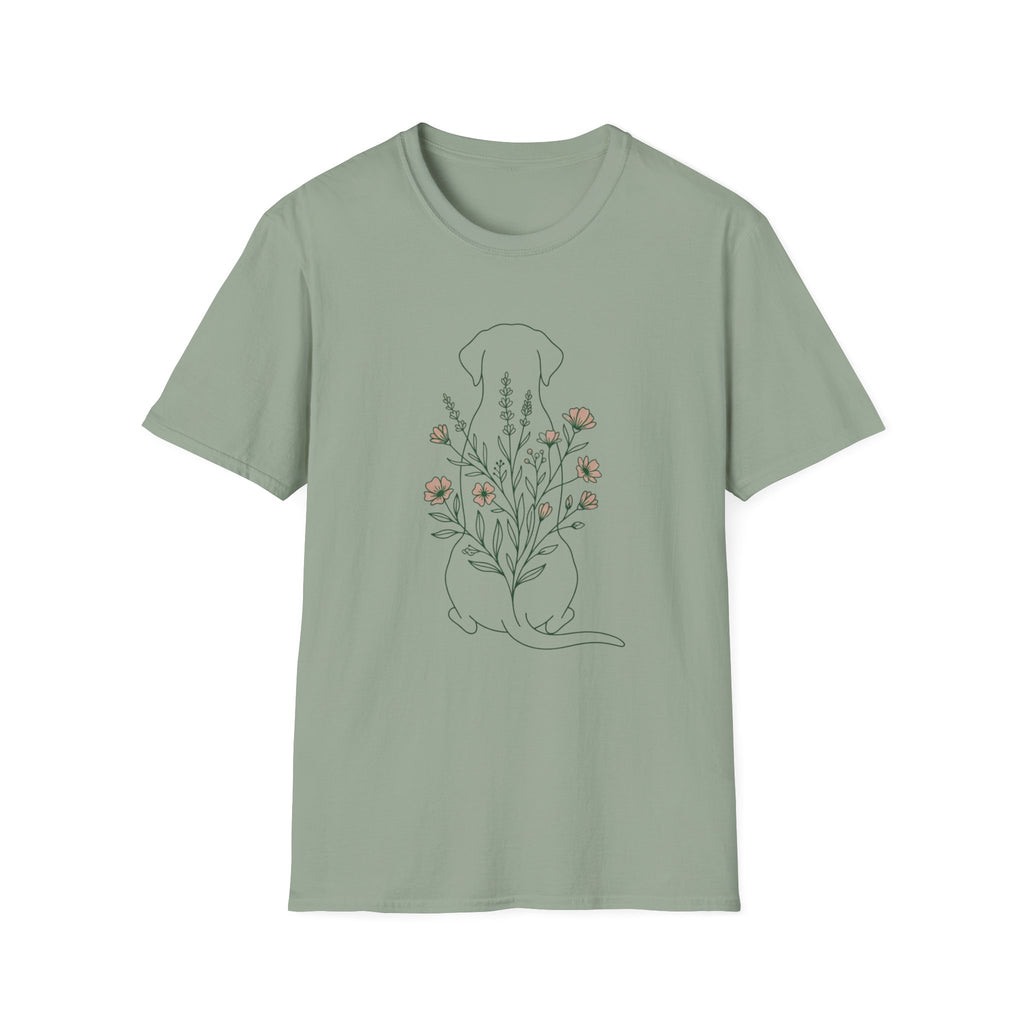 Flowers Dog Back T-Shirt