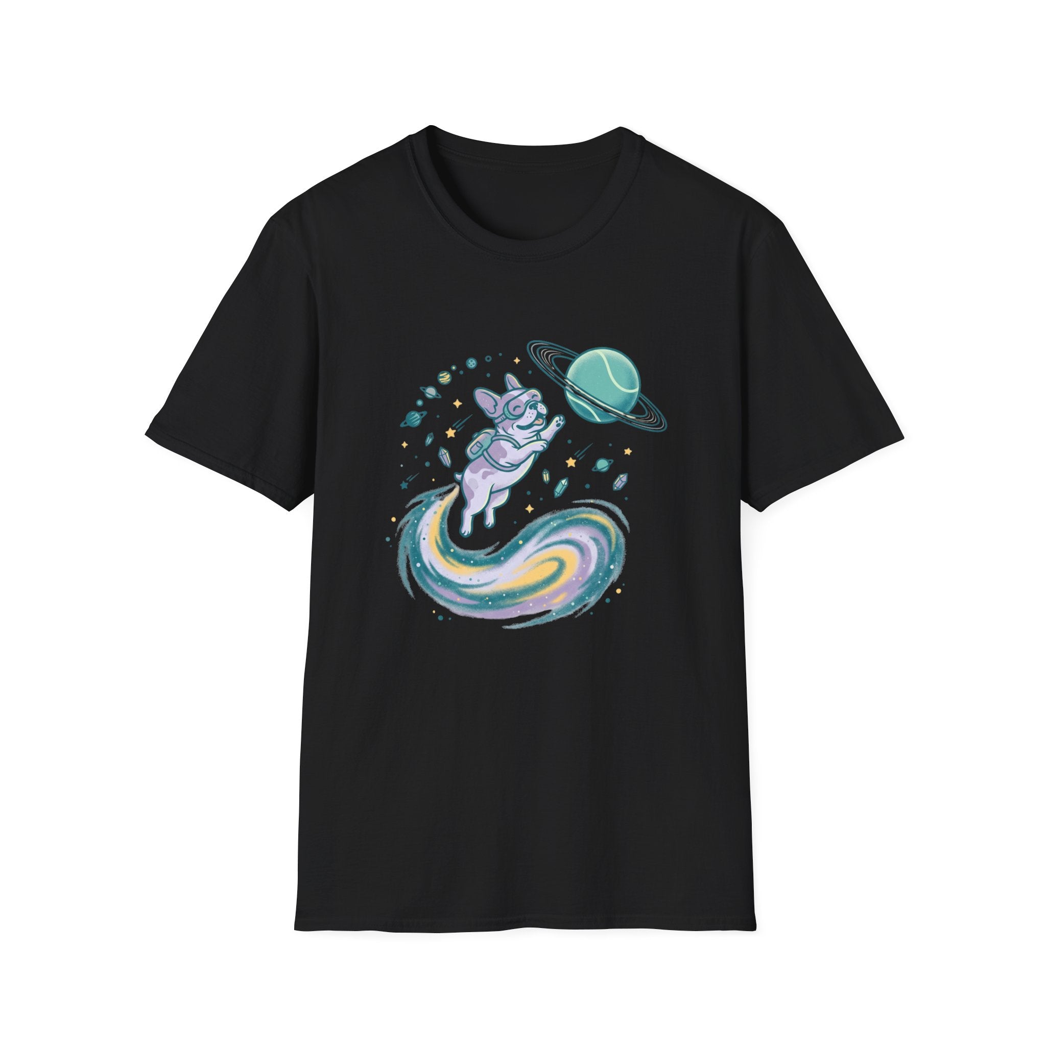 Galaxy Dog Chasing Ball T-Shirt