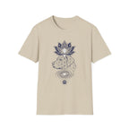 Lotus Dog Galaxy Paw Lne Art T-Shirt