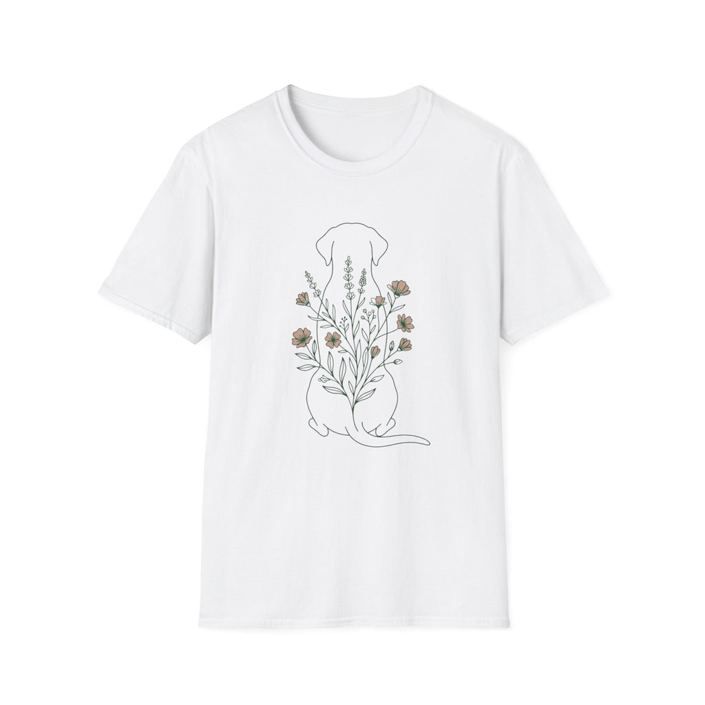 Flowers Dog Back T-Shirt