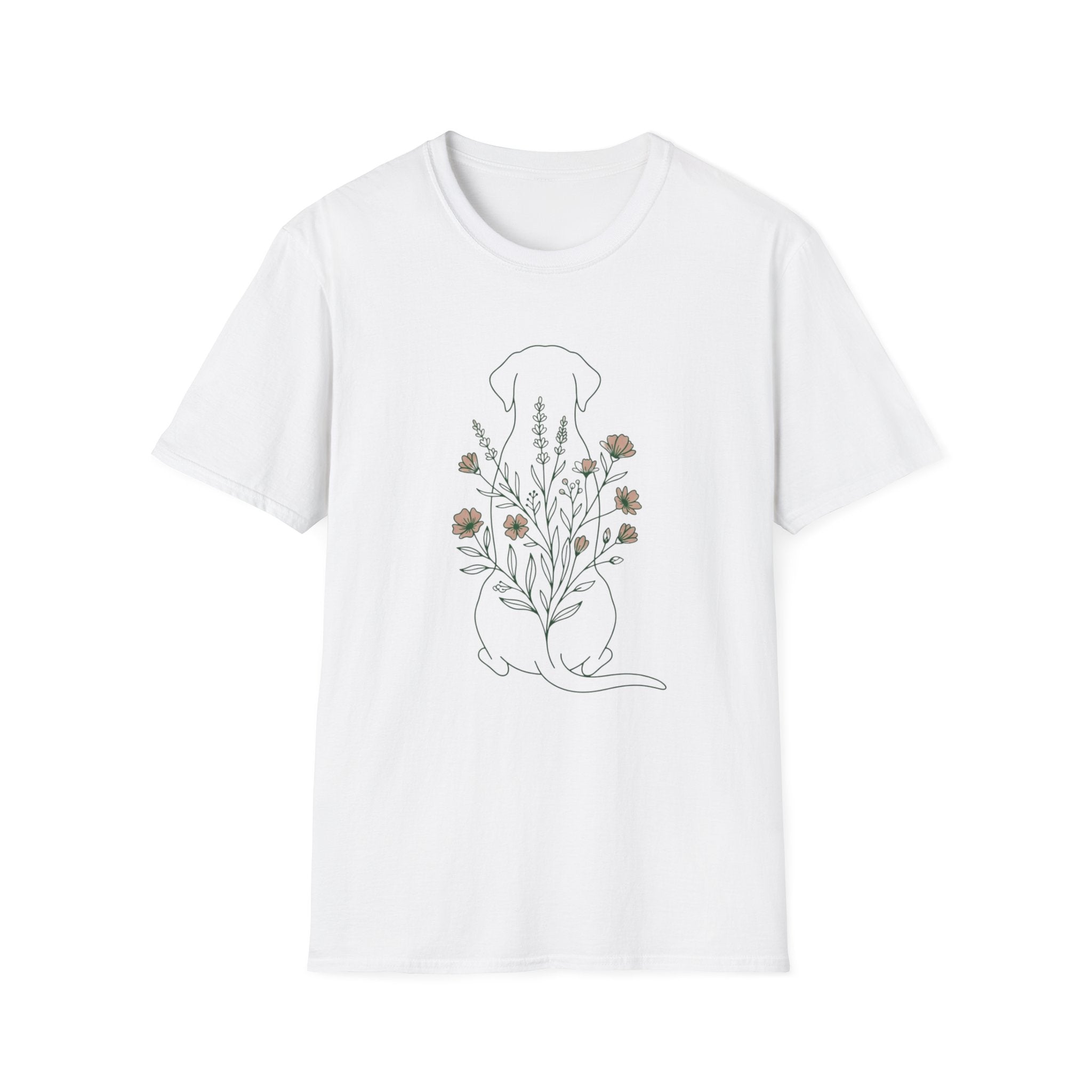 Flowers Dog Back T-Shirt