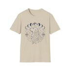 Golden Retriever Moon Cycle Line Art T-Shirt