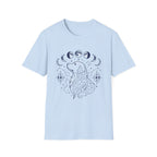 Golden Retriever Moon Cycle Line Art T-Shirt