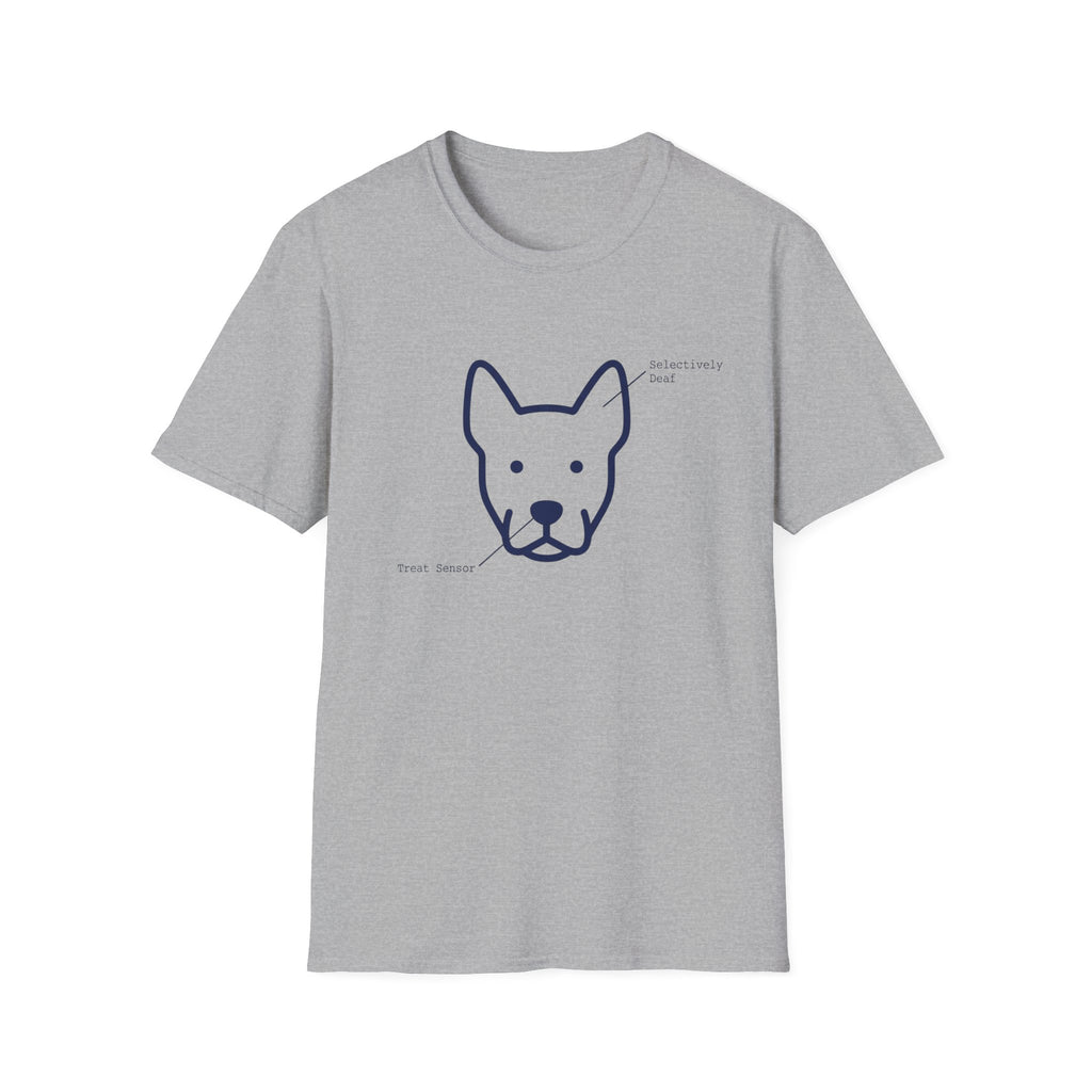 Dog Head Selectively Deaf Treat Sensor T-Shirt