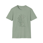 Flowers Dog Back Sideways T-Shirt