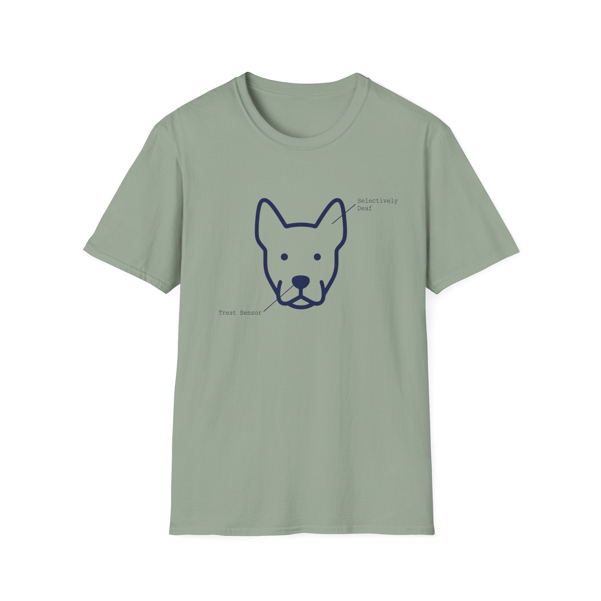 Dog Head Selectively Deaf Treat Sensor T-Shirt