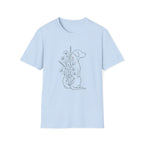 Flowers Dog Back Sideways T-Shirt