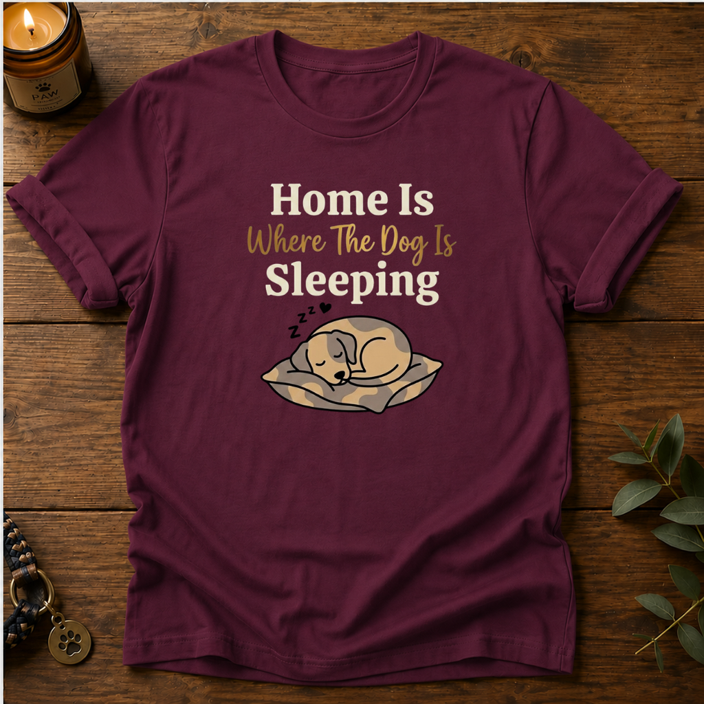 Home Is Where Dog Sleeping T-Shirt