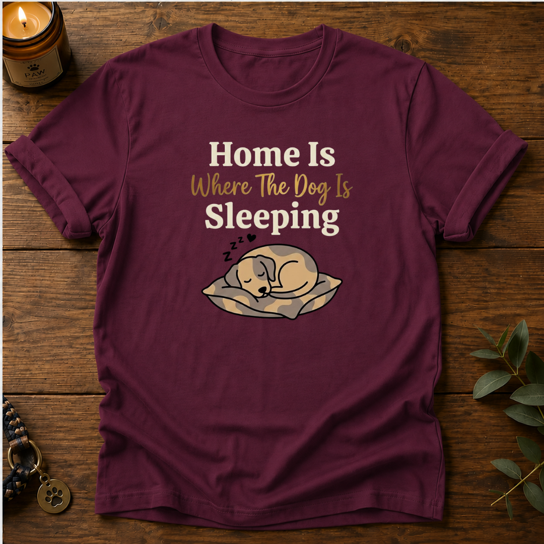 Home Is Where Dog Sleeping T-Shirt
