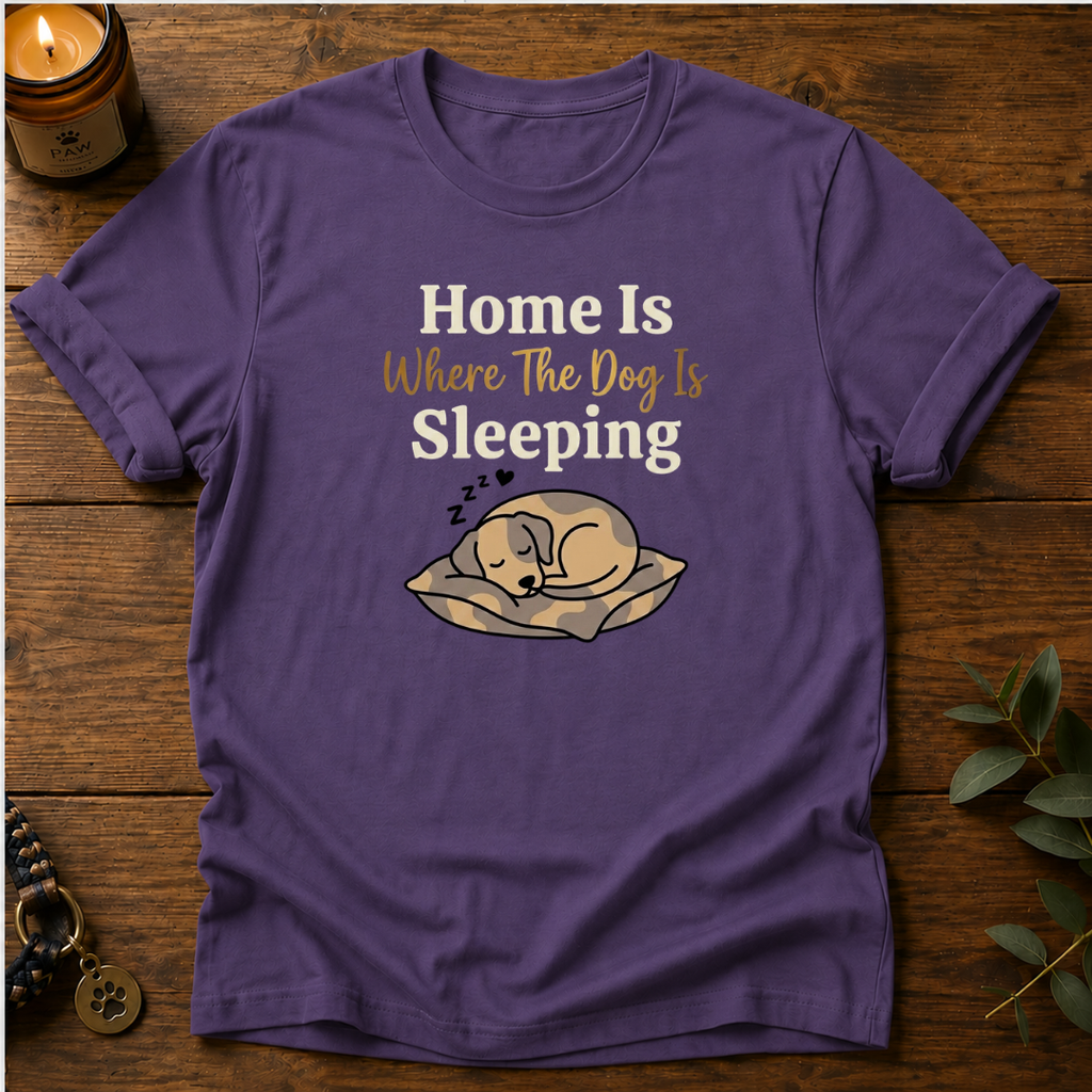 Home Is Where Dog Sleeping T-Shirt