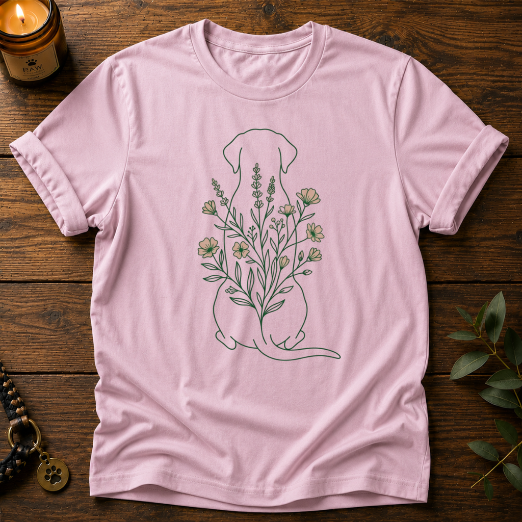 Flowers Dog Back T-Shirt