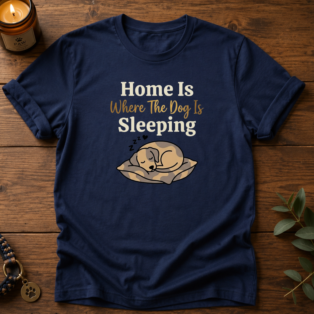 Home Is Where Dog Sleeping T-Shirt