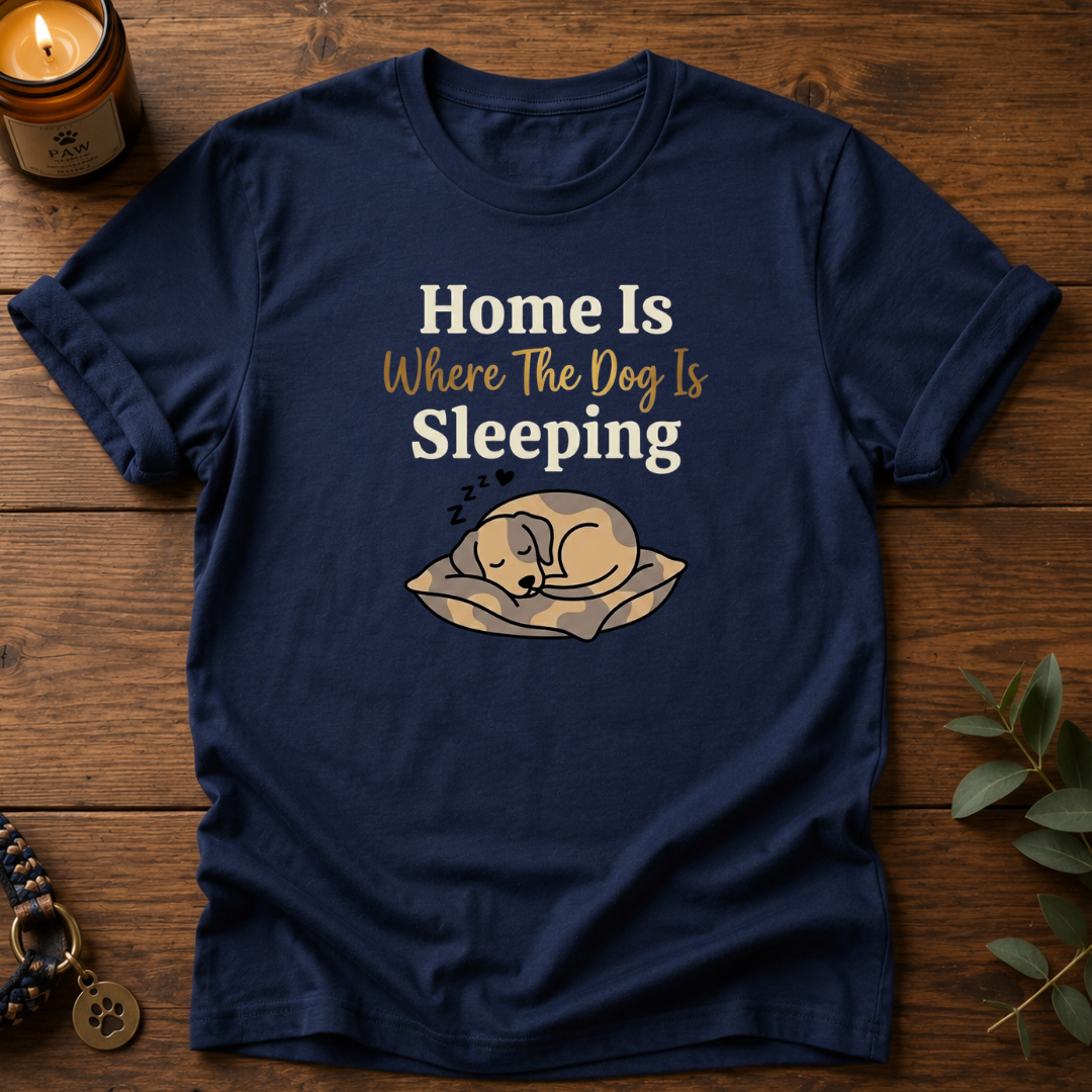 Home Is Where Dog Sleeping T-Shirt