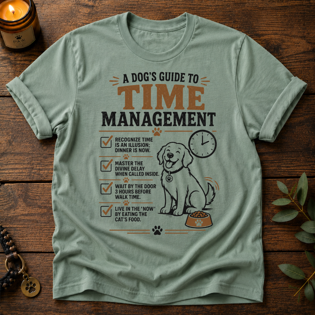 Dog's Guide To Time Management T-Shirt