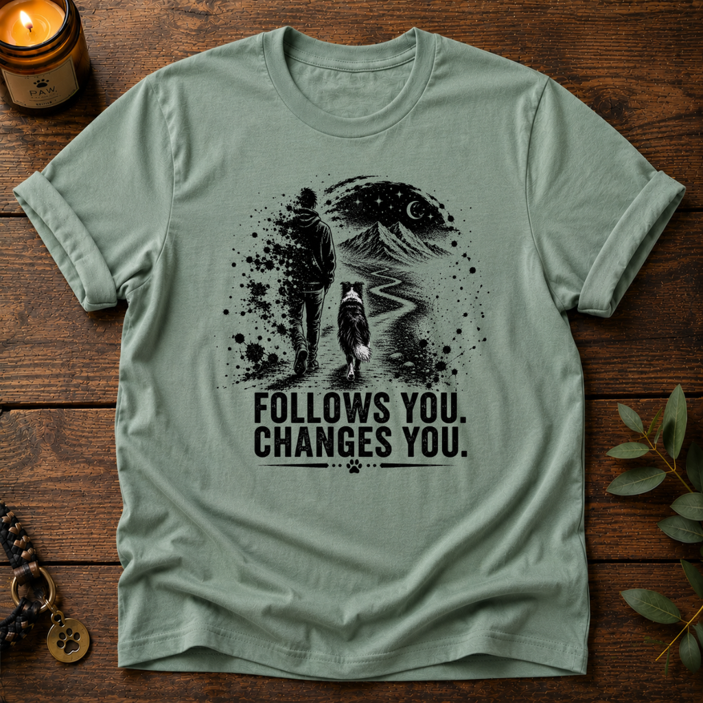 Follows You Border Collie T-Shirt