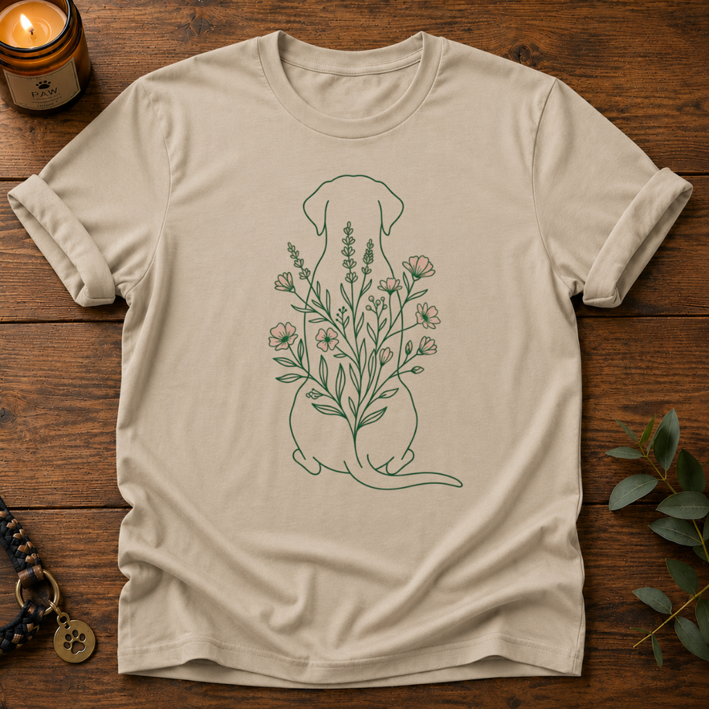 Flowers Dog Back T-Shirt