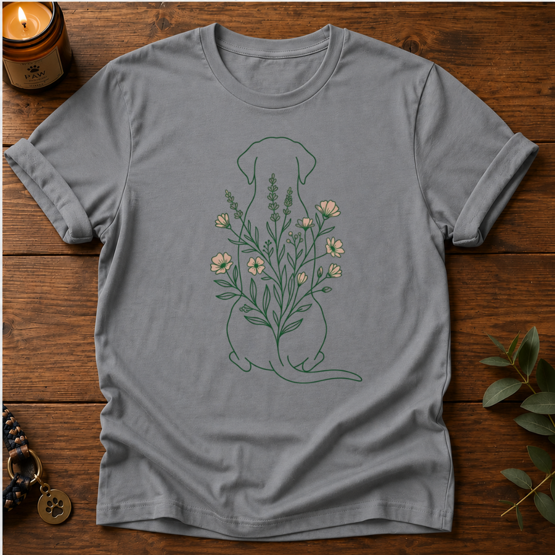 Flowers Dog Back T-Shirt