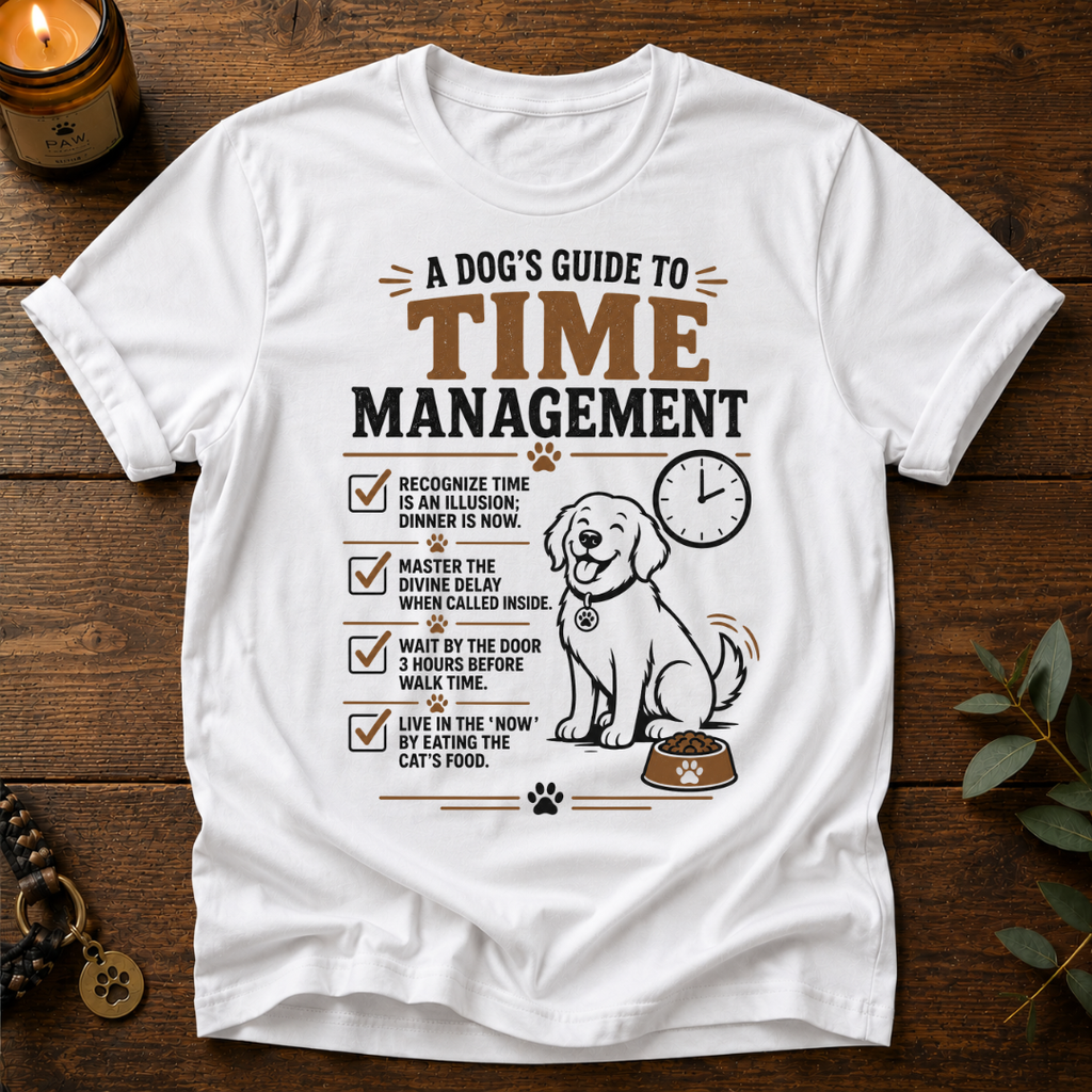 Dog's Guide To Time Management T-Shirt