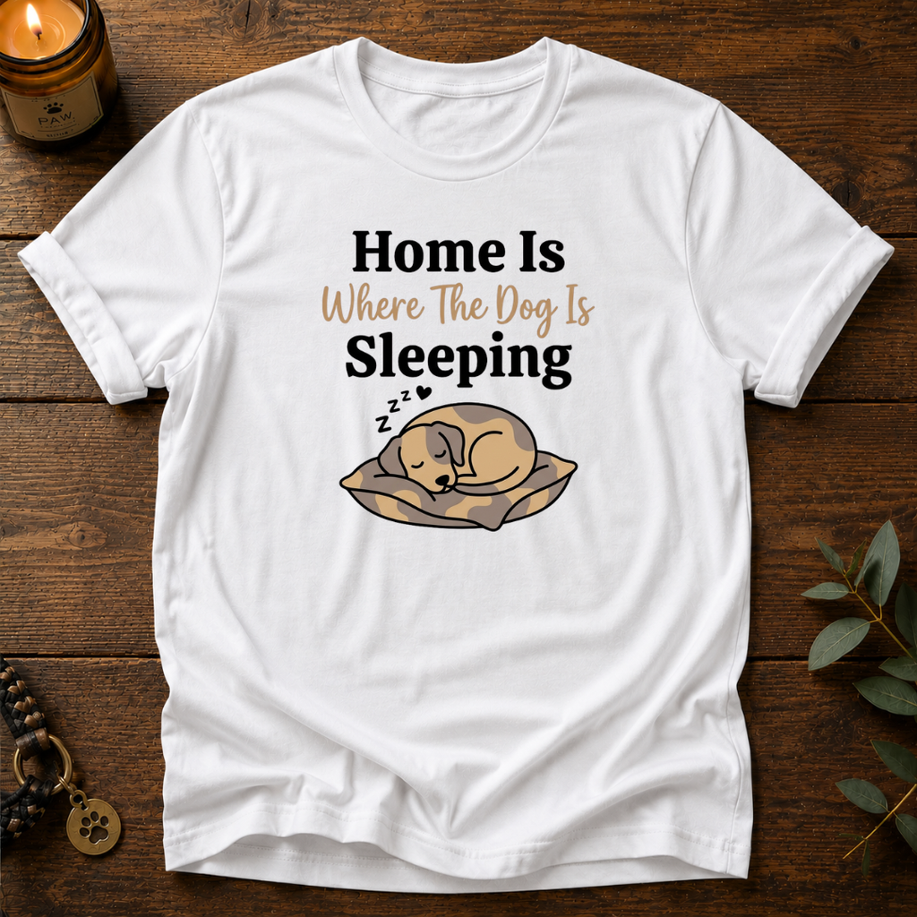 Home Is Where Dog Sleeping T-Shirt